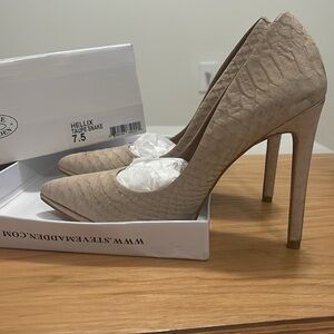 Steve Madden Taupe Snake Women's Heels